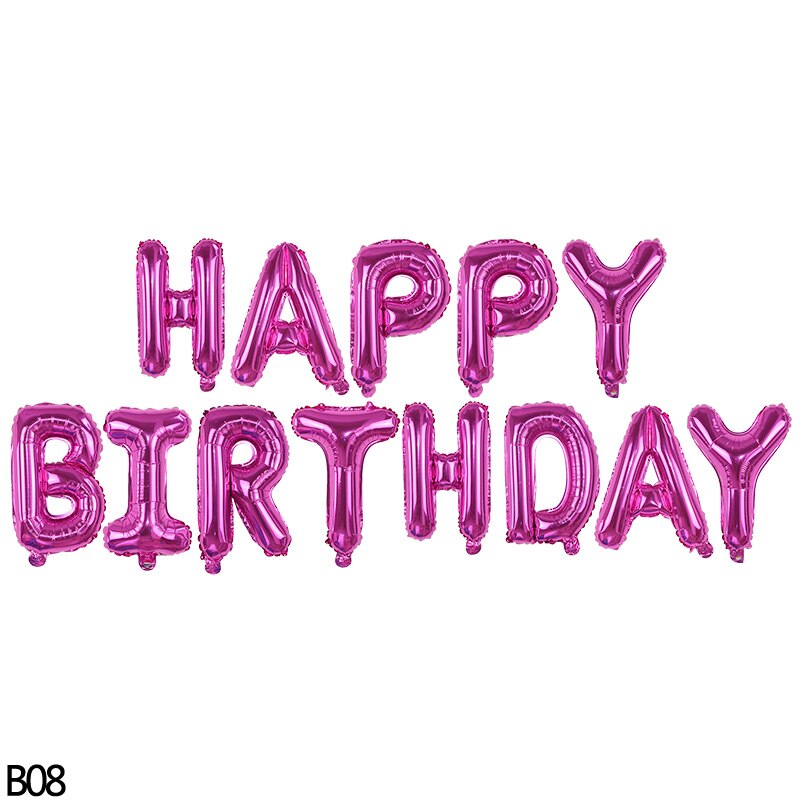 12 Style 16inch HAPPY BIRTHDAY Letters Foil Balloon Banner Set for Kids Adult Birthday Party Decoration Boy Girl Alphabet Ballon: B08