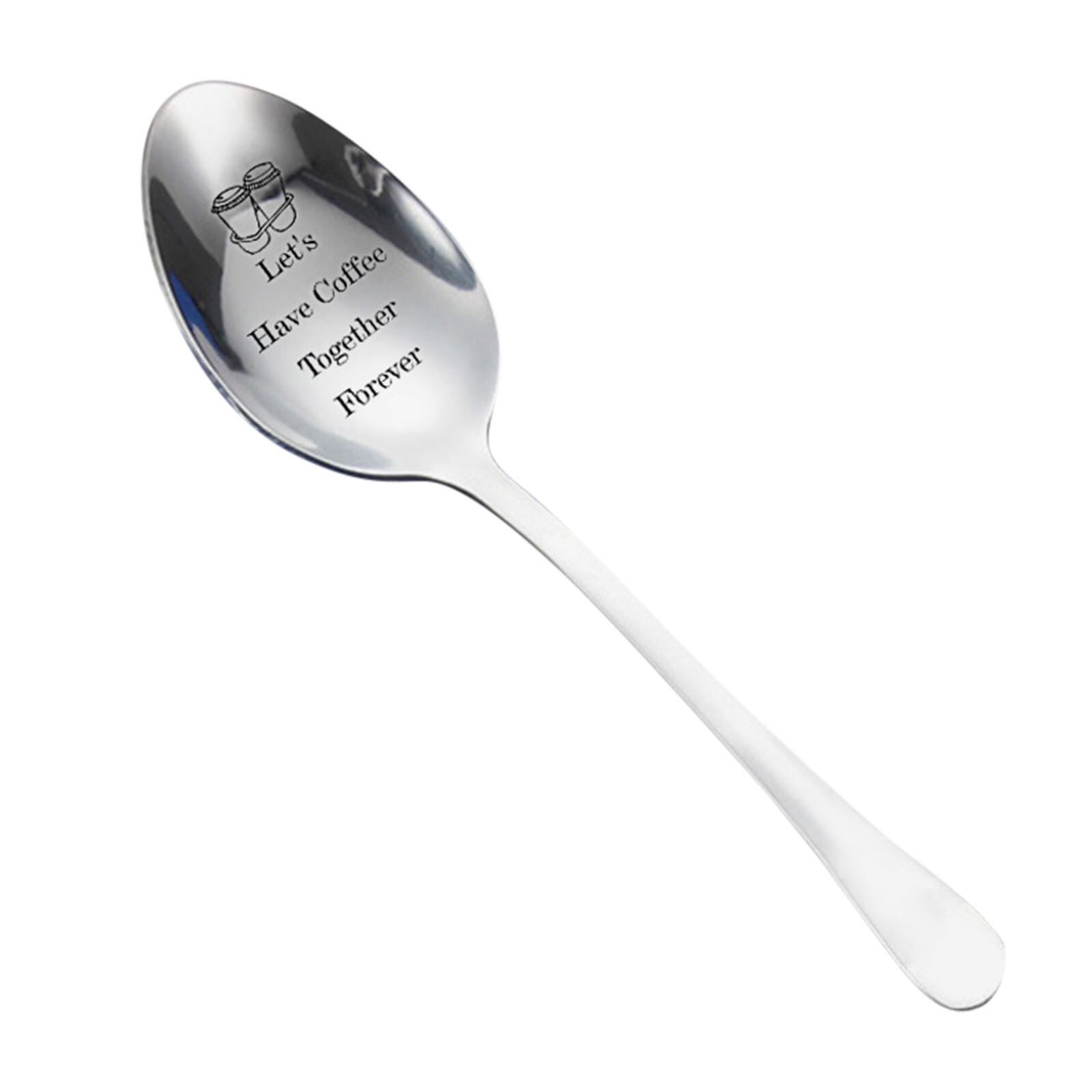 Engraved Spoon Best for Husband Madam Family and Friends Tableware Coffee Spoon Stainless Steel Spoon: B