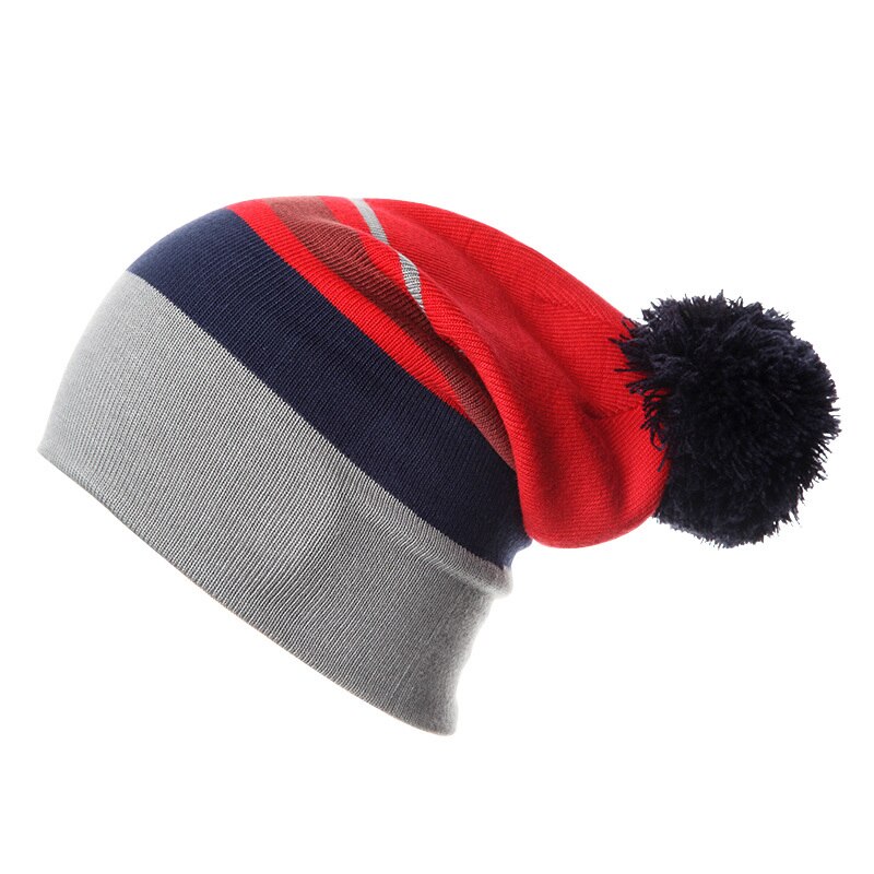 Efterår vinter hat farve strikkede beanies vandre skøjteløb hatte til mænd kvinder caps afslappet udendørs sport motorhjelm skibeanie caps: D