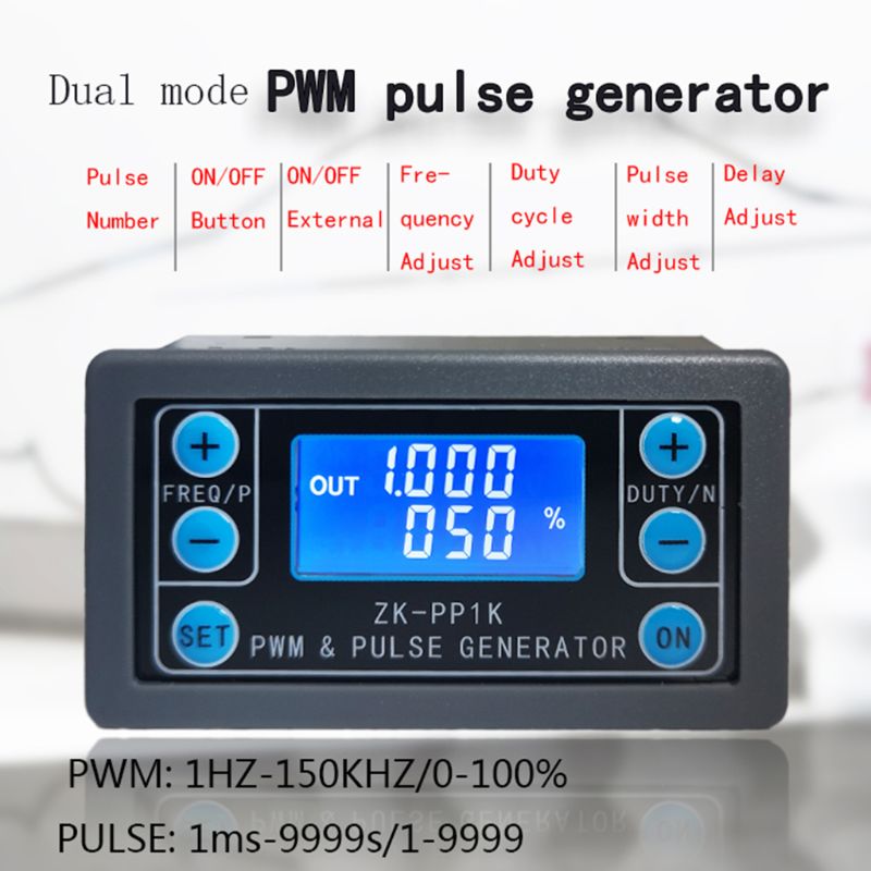 PWM Pulse Generator Frequency Duty Cycle Adjustable Module Square Wave Signal