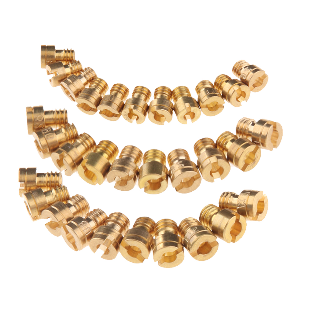 10x Round Head Main Jets Kit for PWK OKO CVK Carburetor 72 74 75 76 78 80 82 85 87 88