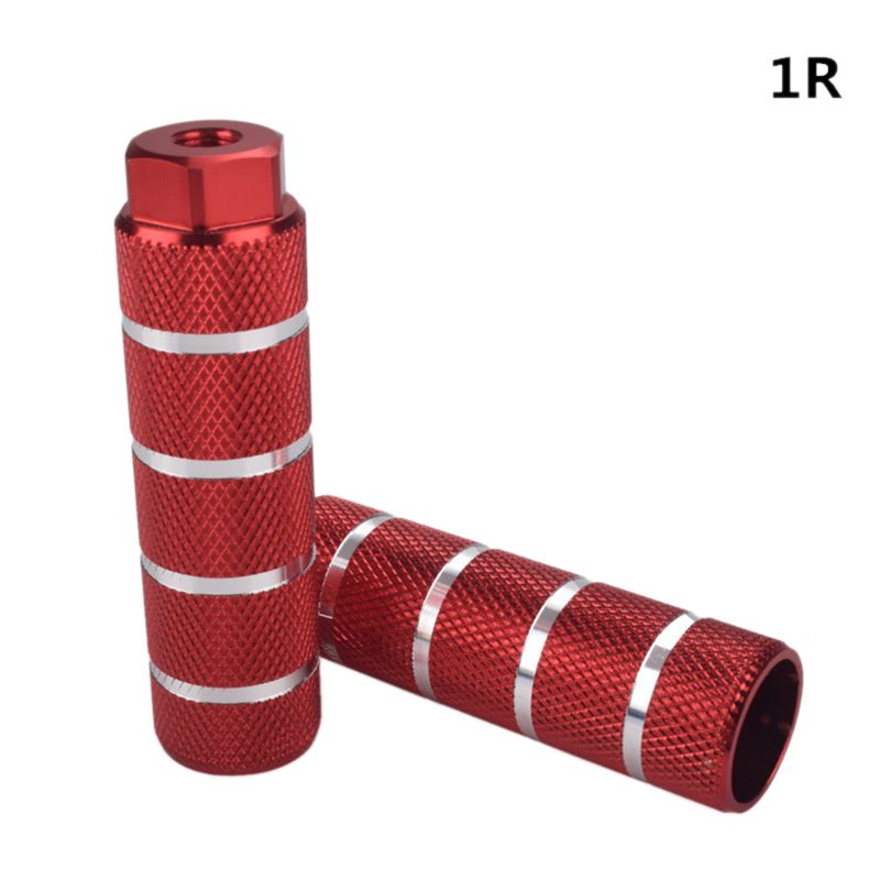 1 par mountainbike cykel axel pedal legering fot stunt pinnar cylinder svart mtb cykelpedal halkskydd fram bakaxel fot plocka: 1r