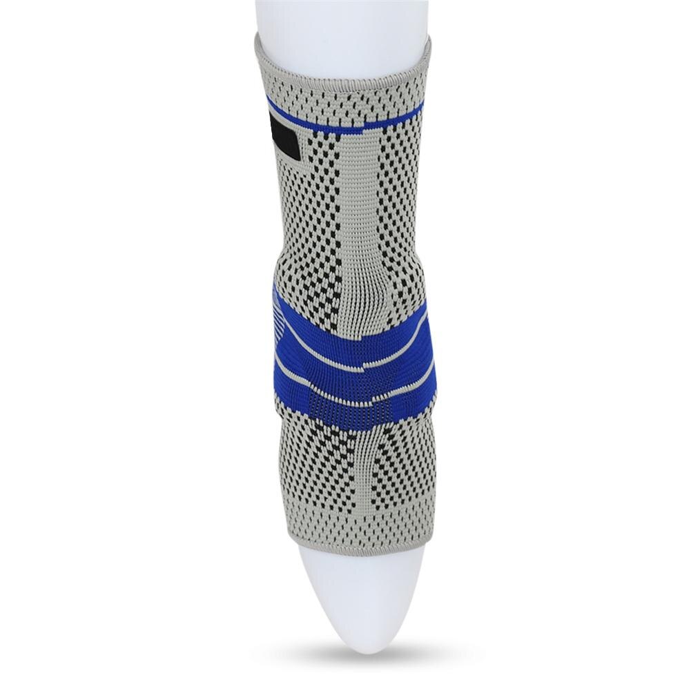 1pc udstyr nylon silikone elastisk tryk ankel støtte bøjlepuder ankelbeskytter basketball fodboldrem sport bandage