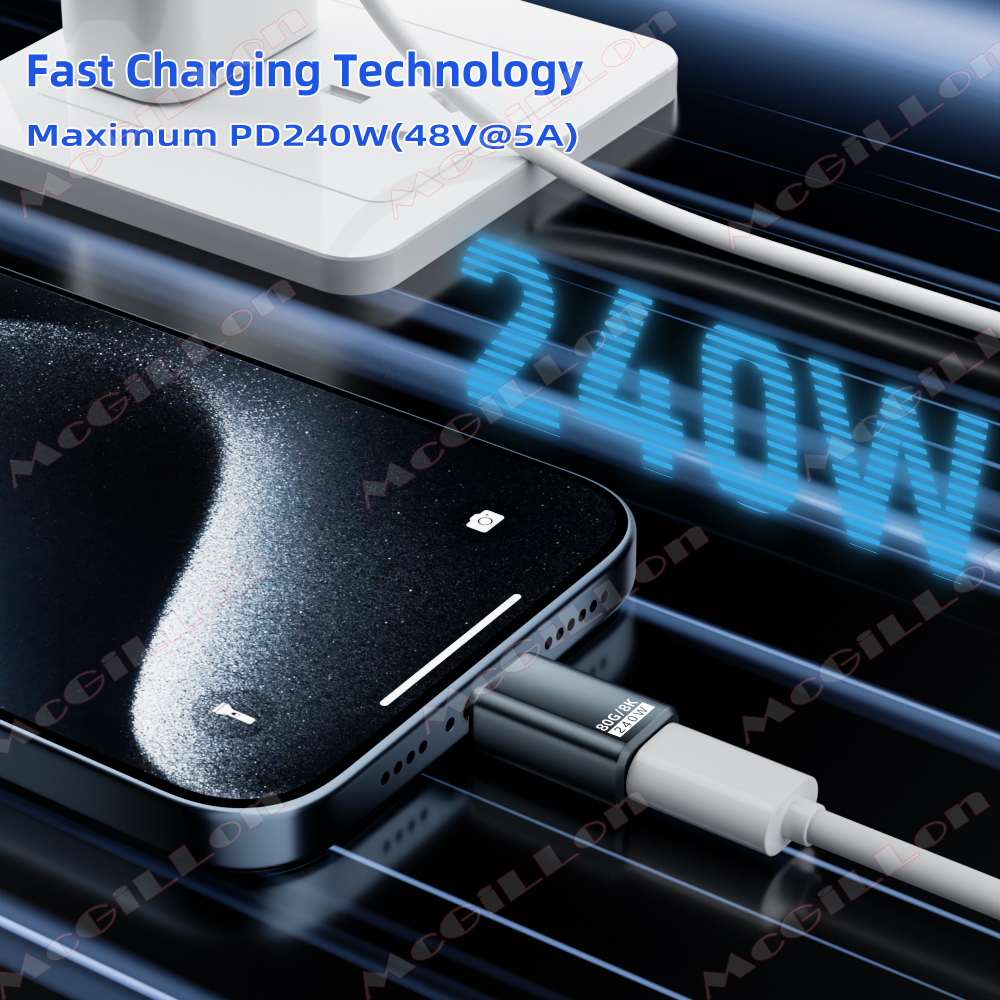 Thunderbolt 5 PD240W USB4 V2.0 Type-C naar Type C snellaadadapterconverter 80 Gbps dataconnector 8K bij 60 Hz USB C OTG-adapter