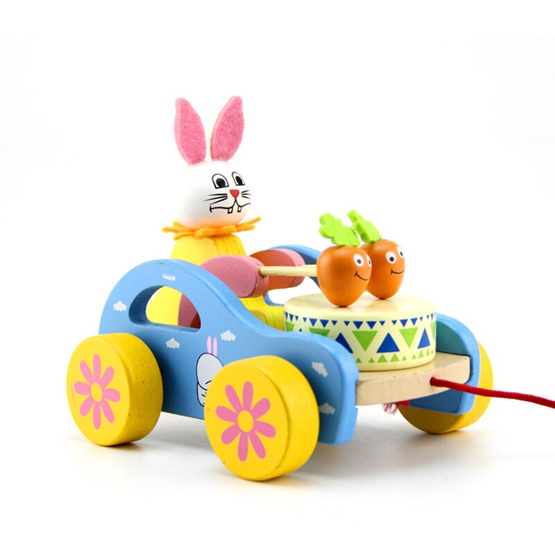 Dragging Baby Toddler Toys Baby Traction To Pull Animal Puppies Giraffe Baby Early Teaching Walker Toys Children's Drag Toys