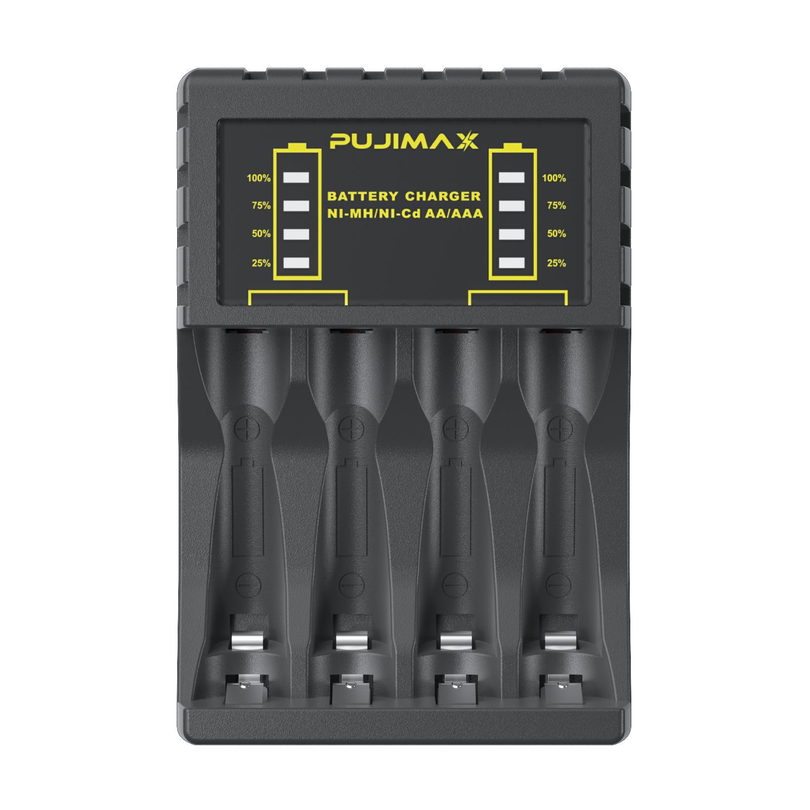 4 Slot Battery Charger Rechargeable Batter Charger With LED Display Indicator USB Charger Cable For AA/AAA Ni-MH/Ni-Cd Batteries