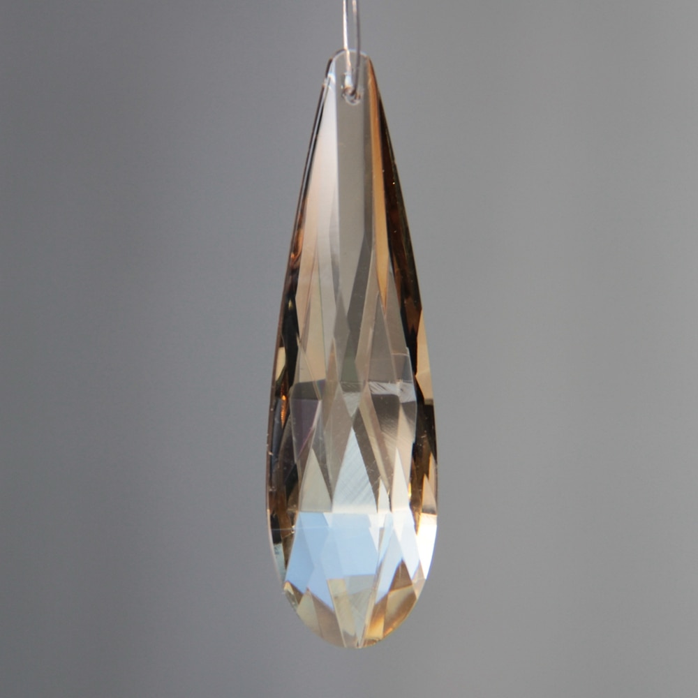 Cognac 20 stks/partij 76mm k9 kristallen kroonluchter hanger kristallen kroonluchter prisma druppel glas verlichting hanger