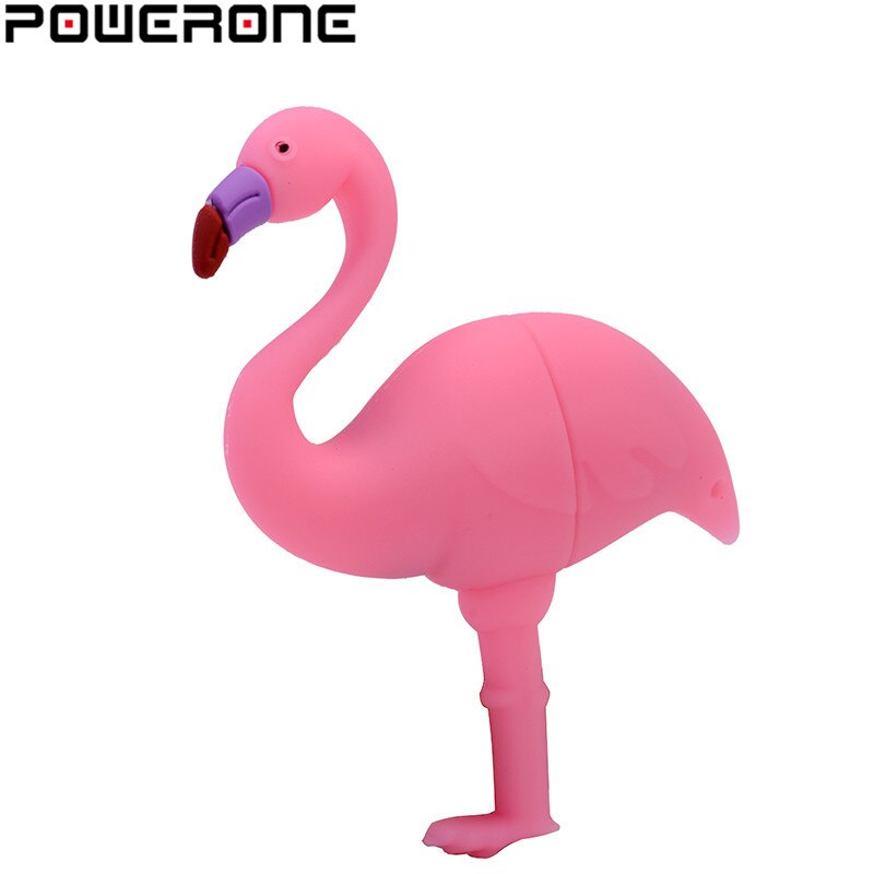 POWERONE Pen drive Flamingo USB Flash Drive 32GB 64GB 16GB 8GB 4GB U Disk Memory Stick Pendrive Waterproof key usb child