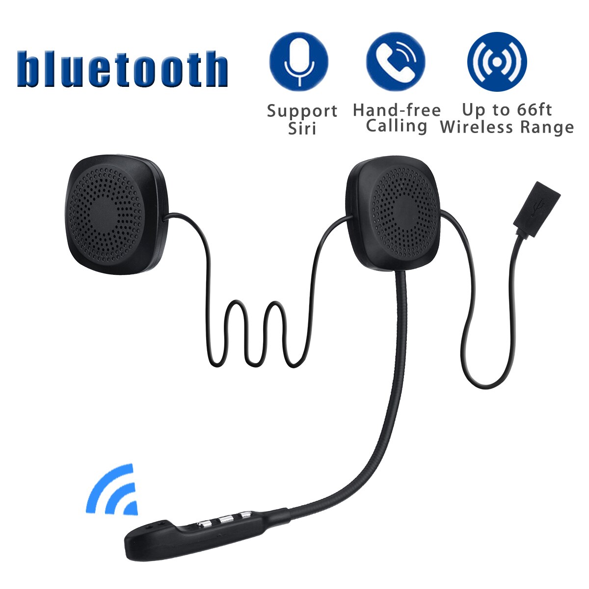 Motorhelm Bluetooth Headset Intercom Moto Draadloze Handsfree Stereo Oortelefoon Helm Bluetooth Headset Hoofdtelefoon