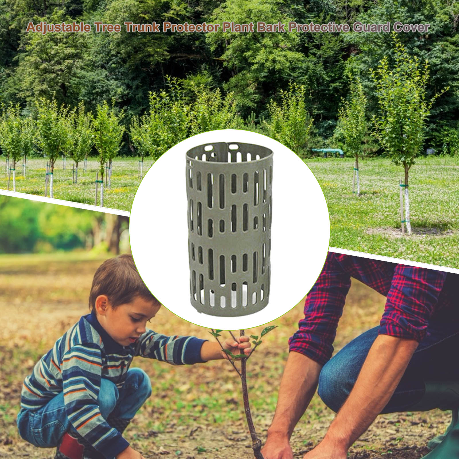 Adjustable Plant Protection Cover Prevent Mowing Machine Lawn Mower Rodent Sun Damaging Bark Plant Tree Trunk noble