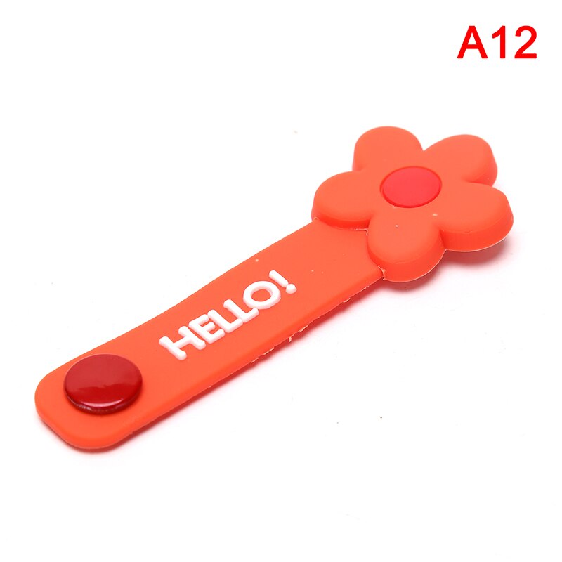 1pc niedliche kabelaufwickler mit frucht- und blumenmotiven, kabelorganisatoren, drahtschutz, markierungen