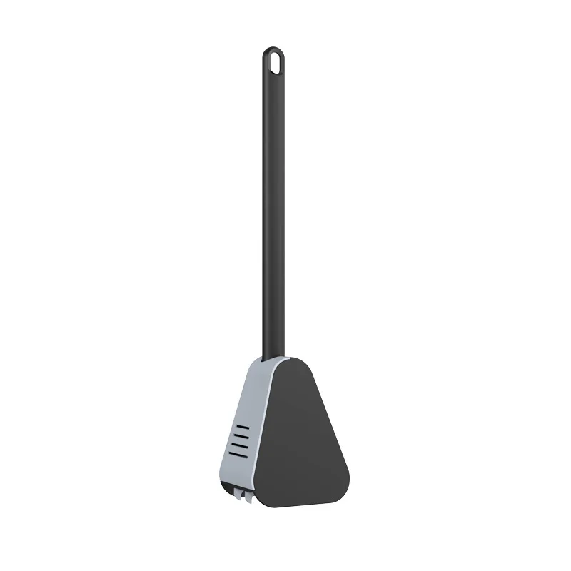 Ensemble de brosses de toilette en silicone Golf avec support, manche long, noir, moderne, hygiénique, accessoires, livres: TRANSPARENT