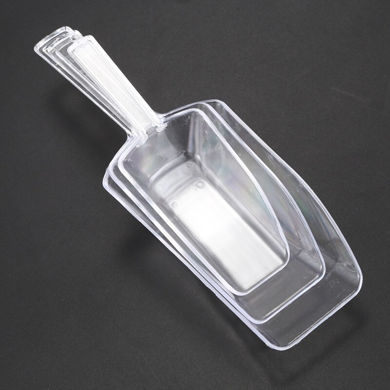 3 piece Pallet Ice scraper shape plastic scoop - Transparent