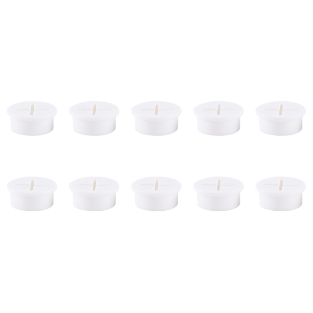 Silicona para USB, PC, puerto de escritorio para ordenador, mesa de escritorio, cubierta para orificio de Cable, ojal de Cable de escritorio, accesorios de almacenamiento, organizador de cables: Plata