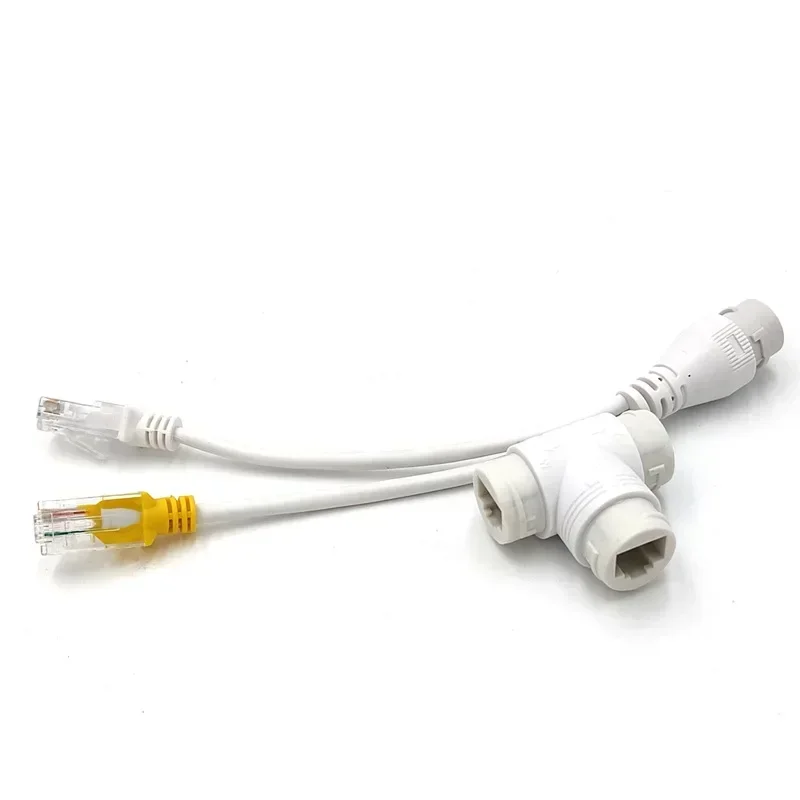 Adaptateur séparateur Ethernet POE, un câble réseau, deux caméras, connecteur convertisseur