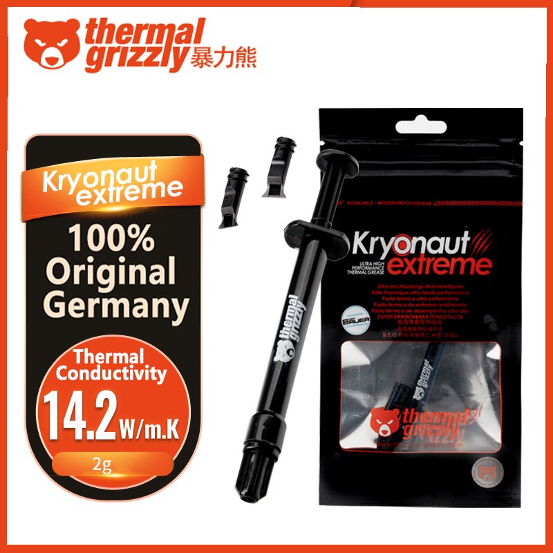 Thermische Grizzly Ke Koelpasta Grote Capaciteit Koelpasta Geleidbaarheid 14.2W/Mk Voor Computer Cpu Gpu Grafische Kaart cooling: Extreme 2g