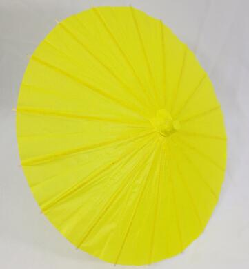 Sombrilla de papel de color chino para baile tradicional de China, paraguas de papel blanco DIY, pintura a mano, suministros de , 40CM, 1 Uds.: 40CM Yellow