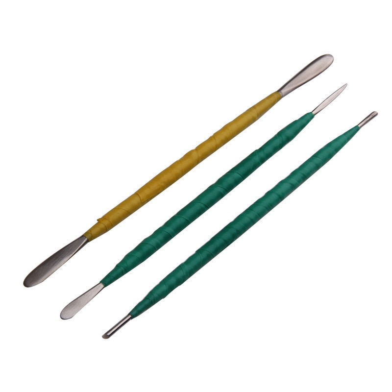 3pcs Clay Tools Pottery Sculpture Handmade Art DIY Clay Clay Tool Steel Double Heads Craft Tools Polymer Clay Mixed Color