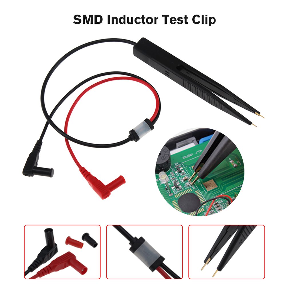 Aneng smd induktor testklip meter probe pincet lcr test pen til modstand multimeter kondensator testklip multimeter sonde
