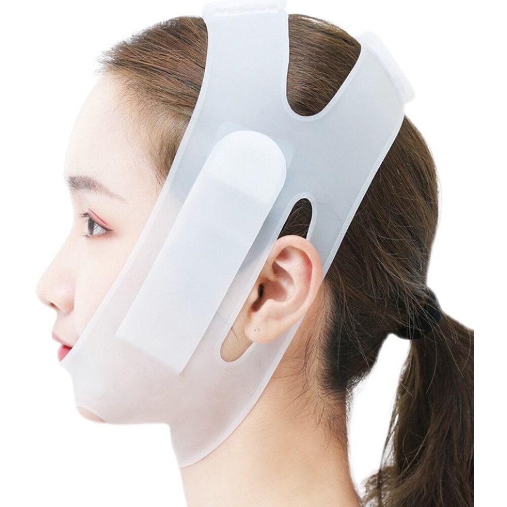 Åndbar opstrammende øjeblikkelig ansigtsløftmaske ansigtsløftningsværktøj hvid tynd og let 360 ° elasticitet ansigtsløftningsbandage: Type 2 hvid