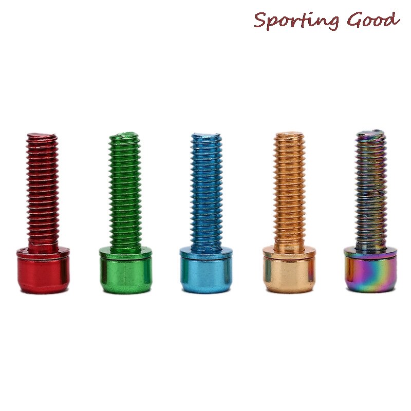 Meerdere Kleuren Fiets Stuurpen Schroef Aluminium M5x18mm Mtb Racefiets Fixed Gear Stuurpen Schroef 6Pcs
