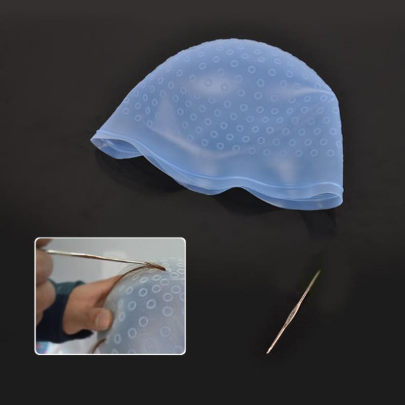 Flexibele Blauw Salon Siliconen Haarkleur Coloring Highlighting Dye Cap Haarkleur Styling Gereedschappen voor Haarverlenging