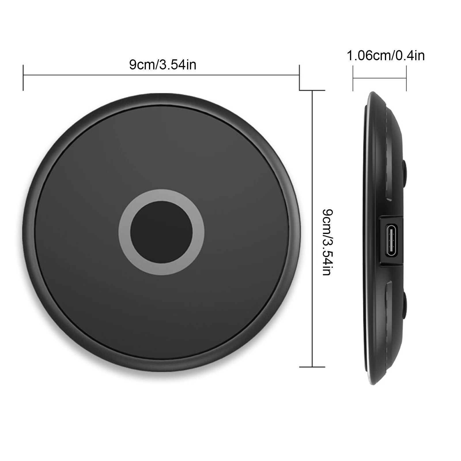 Fast Charger Wireless Charger Fast Charger Wireless Charger Pad 1.5M Qi 2. 7.5W+10W+5W Black Type-C Compatible Wireless Charger