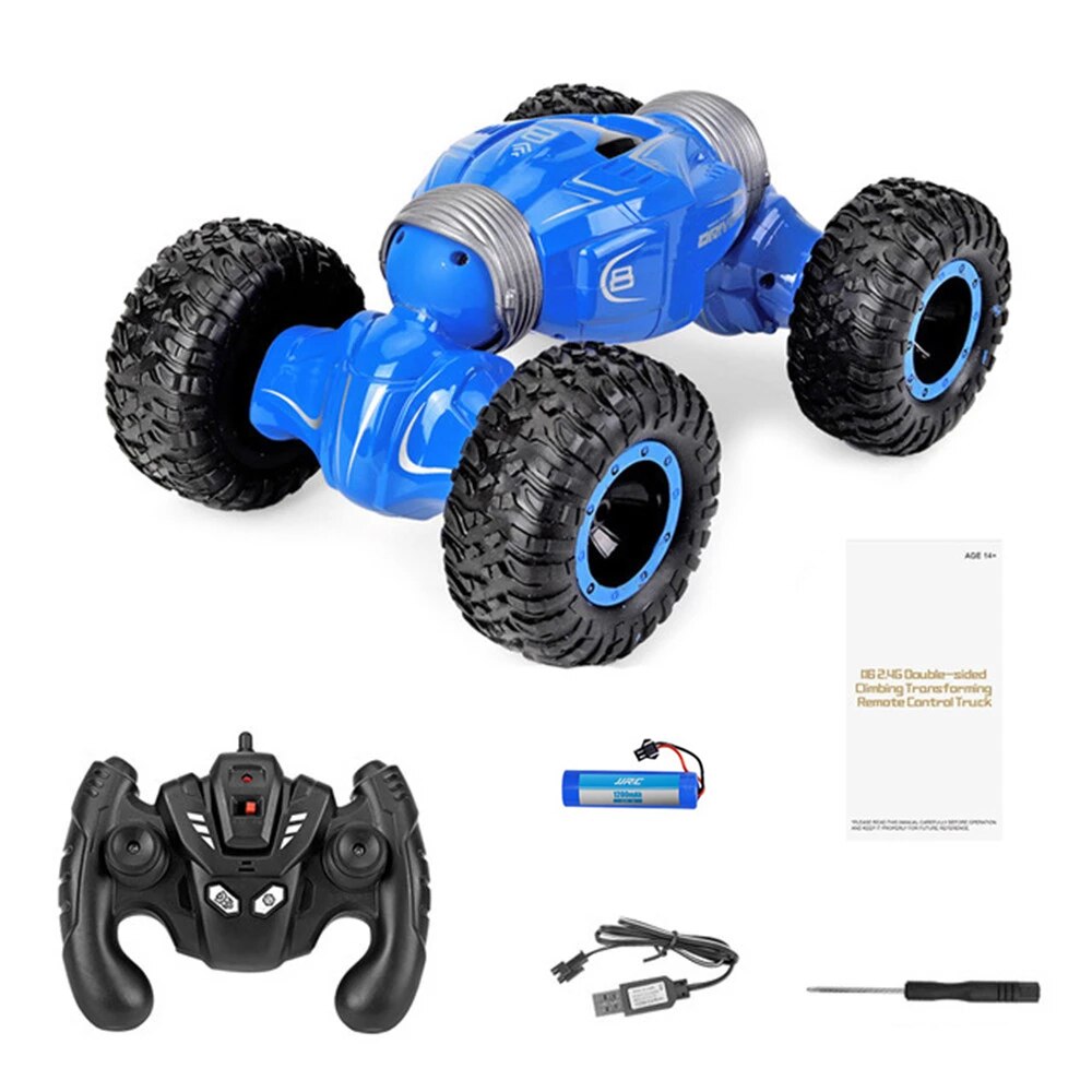 Jjrc Q70 Rc Auto Buggy 2.4Ghz 4WD Hoge Snelheid Afstandsbediening Auto Stunt Radio Control Auto Model Speelgoed Gecontroleerde machine Jongens Speelgoed: Blue