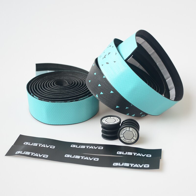 NUOVO Doppio colore Bici Da Strada Nastro Manubrio smorzamento antiscivolo EVA + PU fisso Ingranaggio Manubrio Della Bicicletta Nastro