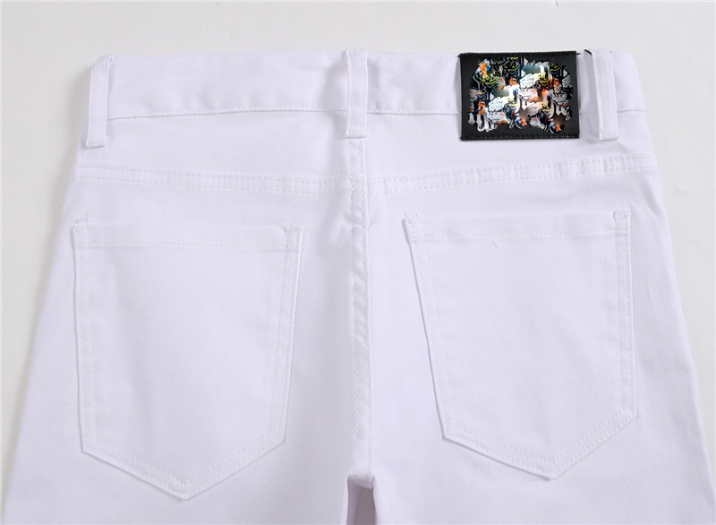 Denim hvid jeans til mænd størrelse 28-38 40 42 efterår forår hip hop punk streetwear