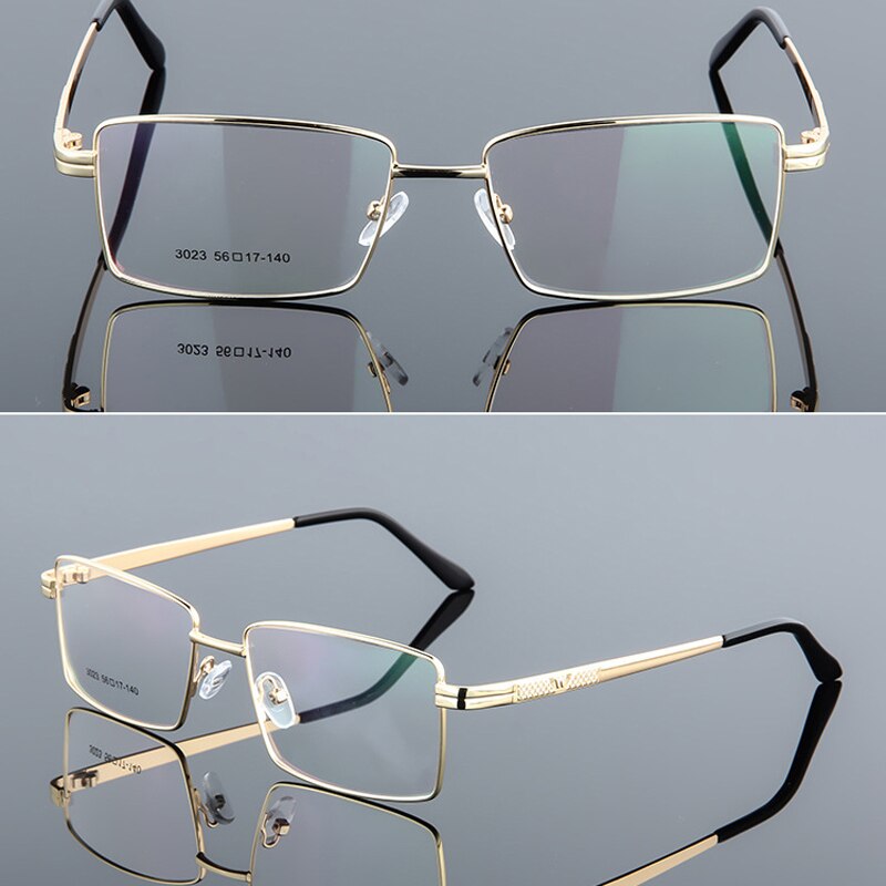 Seemfly Titanium Alloy Thick Gold Electroplated Glasses Frame Ultralight Plain Glasses Metal Spectacles For Men Women