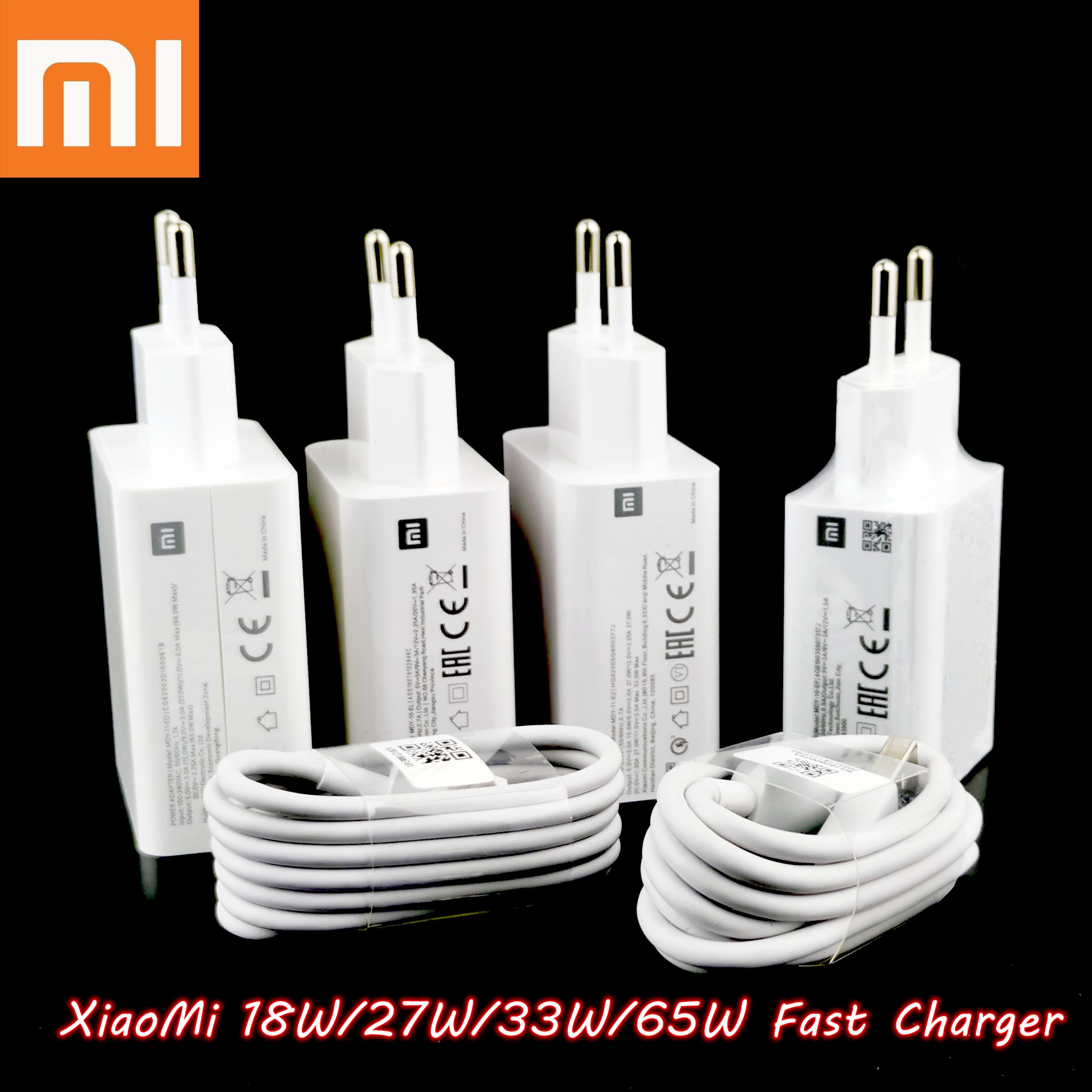 Originele Xiaomi Fast Charger QC3.0 Quick Reizen Muur Turbo Lading Power Adapter Mi 11T 10 9 6 poco X3 F2 F1 A3 Note 9 8