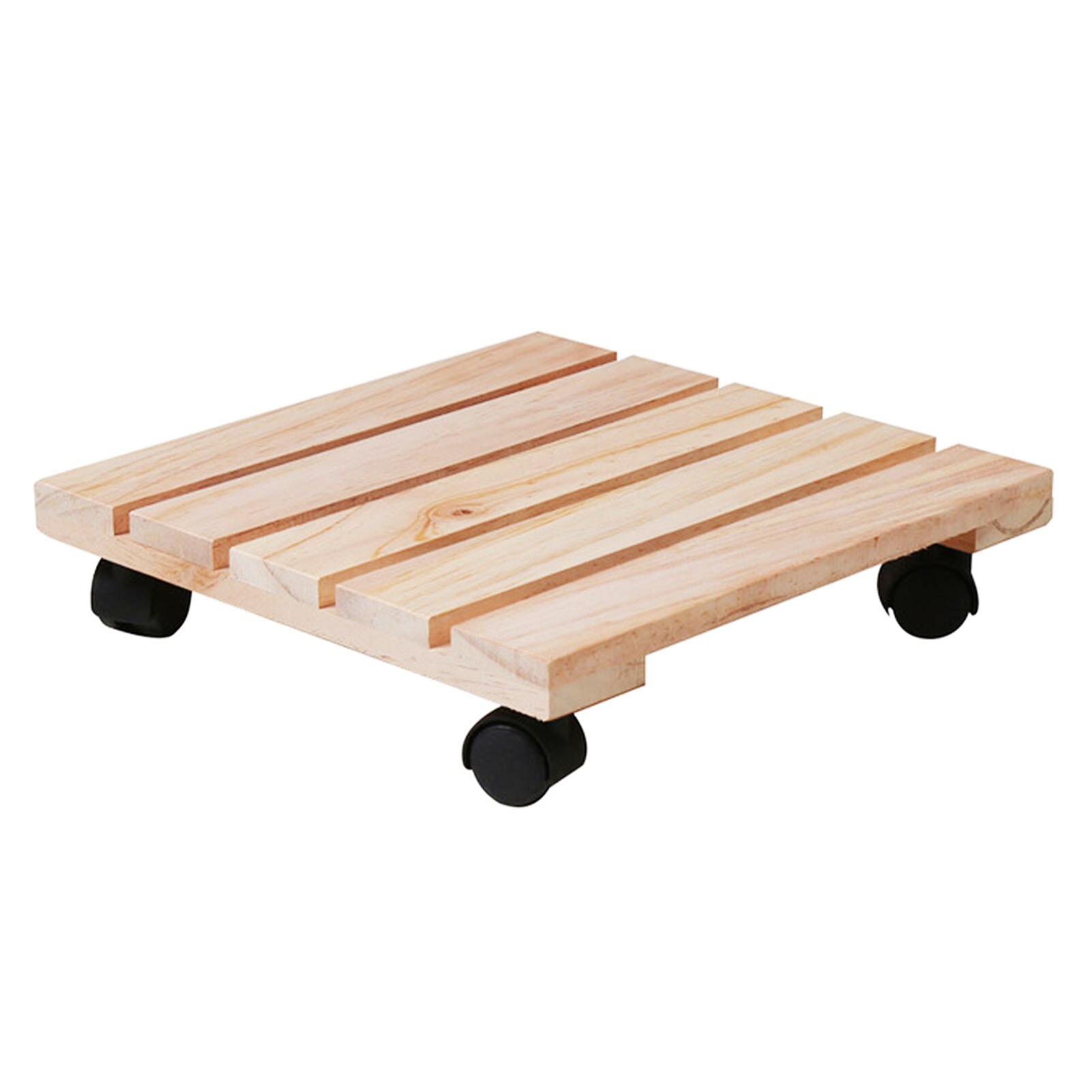 Planteur en bois Caddy avec roues universelles Pot de fleur support de rouleau outils de plantation de jardin support de Pot support de planteur carré