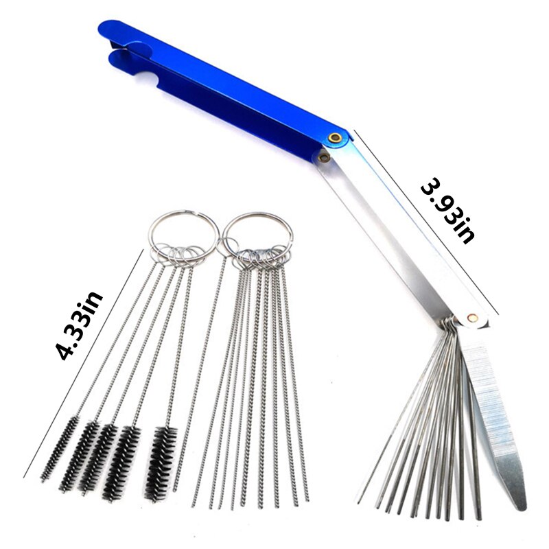 Kit de limpieza de carburador de motor reutilizable para motocicleta, herramienta para quitar la suciedad y el coche, fácil de limpiar, no se oxida