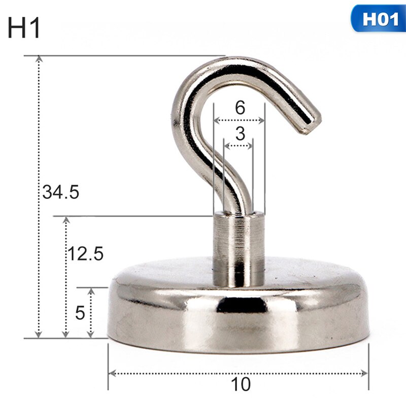 1 stk magnetiske hængekroge holder kraftig magnetophæng til hjemmekøkken vægkrog: 01 d10