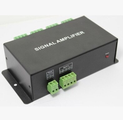 RGB Led Signal Power Amplifier 12V 24V DC 8 SPI Signal Data Reapter Led Connector for RGB Strip Light