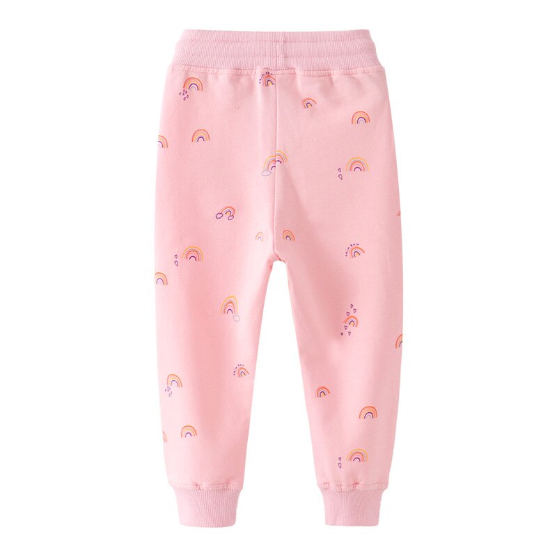 Kids Trousers Pants with Rainbow Print for Baby Girls Girls Sweatpants Spring Children Sweatpants for Girls Clothes