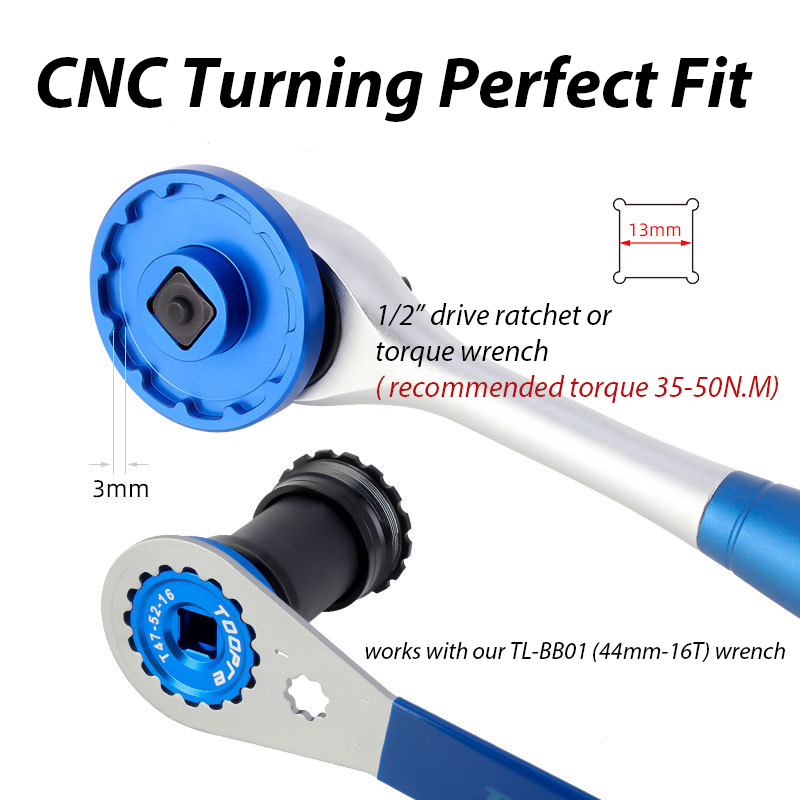 Toopre Bike 12-Notch 16-Notch BB Bottom Bracket Removal and Installation Tool Sleeve T45 T47