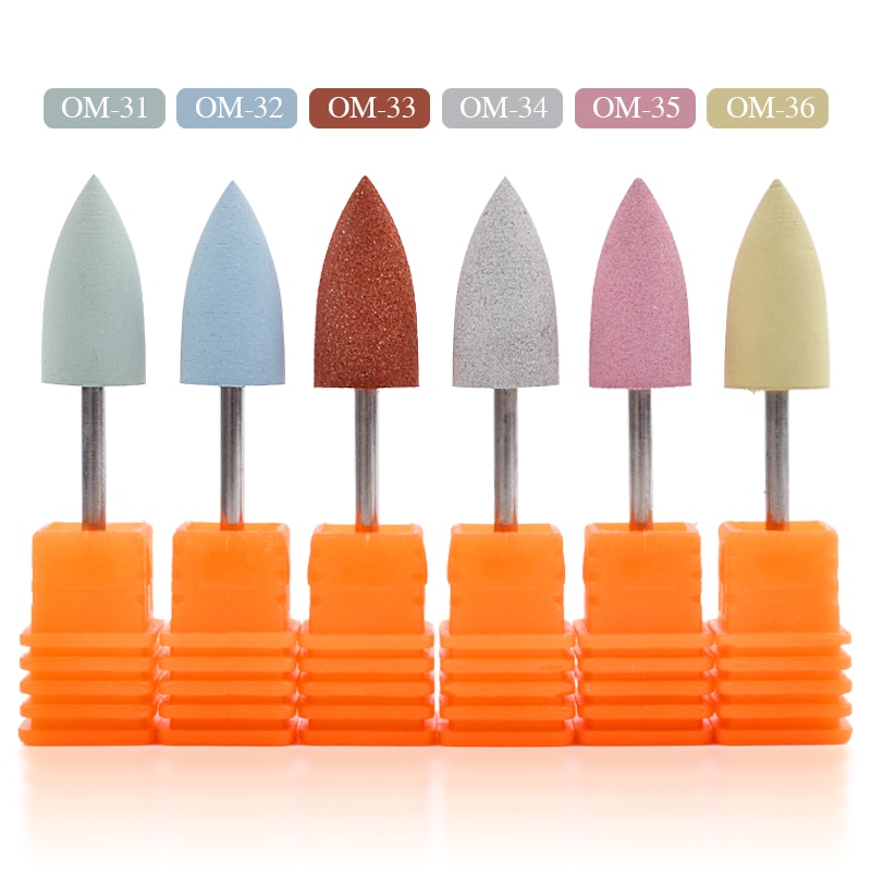Fresa para máquina de manicura, brocas de silicona para uñas, accesorios para amoladora de uñas