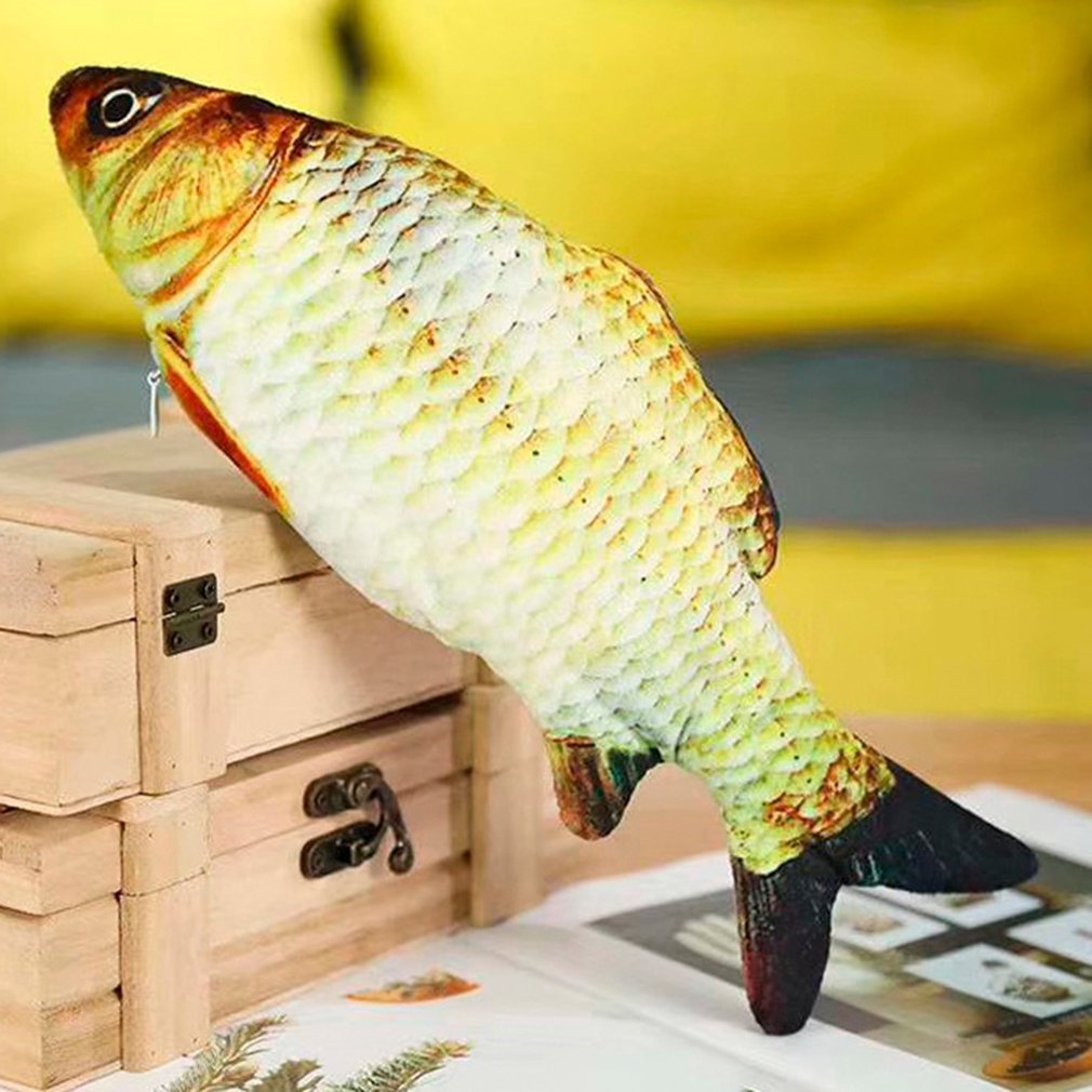 Elektrisk dansende fiskelegetøj plys interaktiv elektronisk bidebestandig tygge molær bevægende dansende fiskelegetøj killing slibningsklo