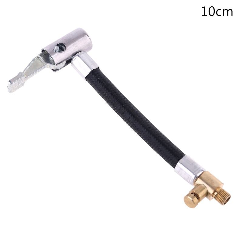 Car Tire Inflator Lock on Air Hose Extension for Standard Fine Thread 0.305" x32TPI Air Compressor Pump with Deflation: Black