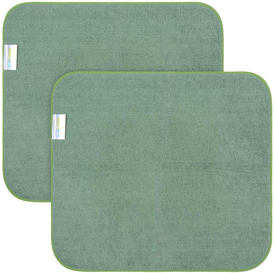 Sunland Home Microfiber Dish Drying Mat Dish Drying Rack Pads Kitchen Counter Mat Super Absorbent 16InX18In 2 Packs