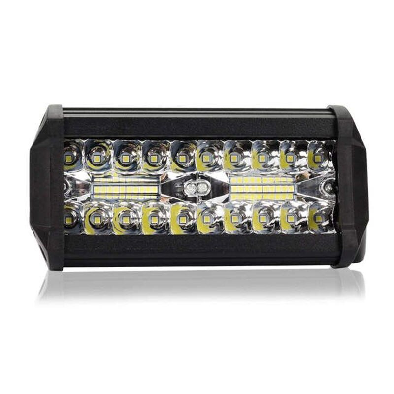 Led arbejdslys 7 " 12v led bjælker 144w led bar bil off road 4 x 4 oversvømmelse spotlight tilbehør til motorcykel suv atv traktor led rampe
