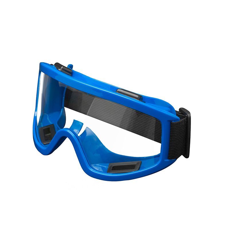 Sikkerhedsbrille anti-stænk støvtæt vindtæt laboratoriebriller øjenbeskyttelse industriel forskning sikkerhedsbriller klar linse: 1pc almindelige blå