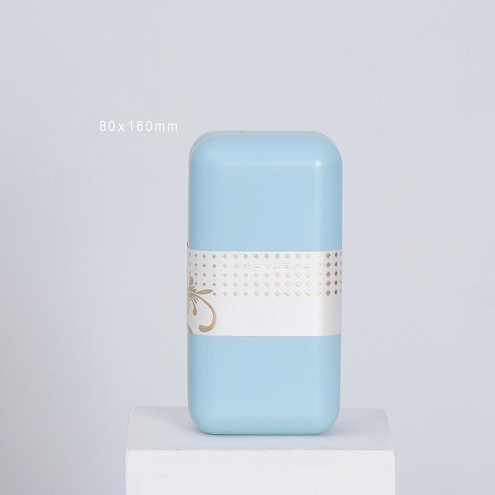 6 pièces/lot général Pu Er thé scellé boîte en fer blanc boîte d'emballage de thé vide caisse de nourriture pour cuisine impression café poudre organisateur de stockage: Light Blue M 6pcs