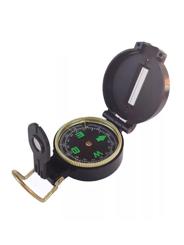 Bepalen De Magnetische Azimuth Kompas Folding Lens Kalibratie De Positie Kompas Navigatie Meten Vier Richtingen Kompas