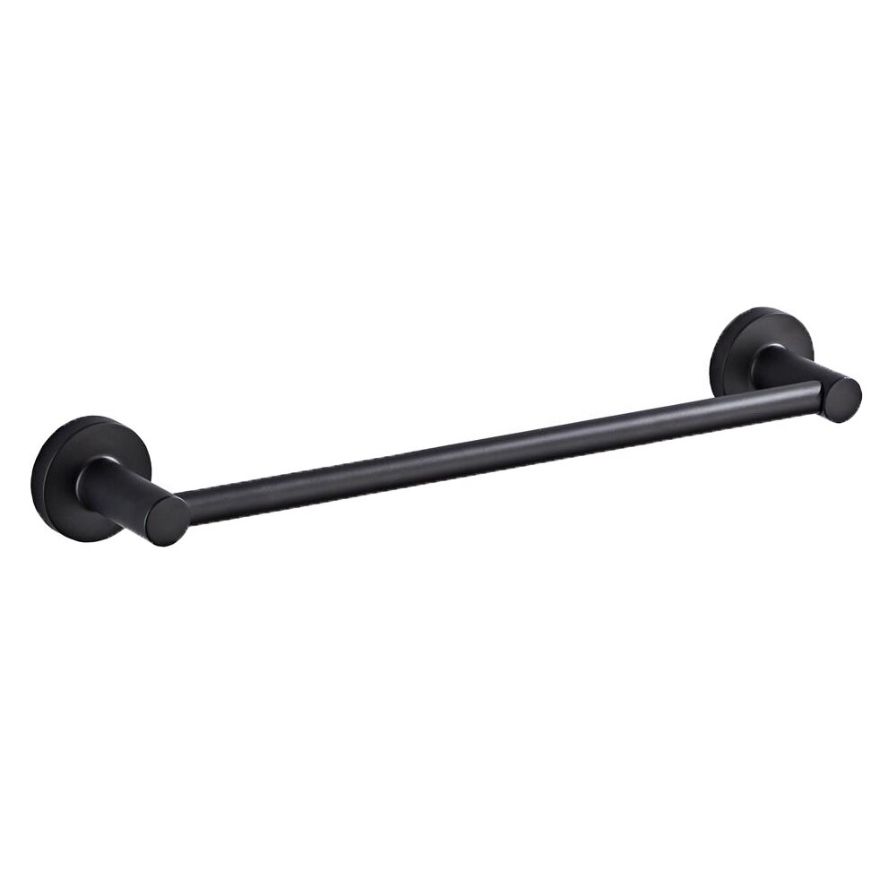 Juego de accesorios de baño ELLEN, soporte de papel higiénico negro, soporte para toalla, gancho para bata, anillo de TiweL, accesorios de baño ELF2300: Single towel bar