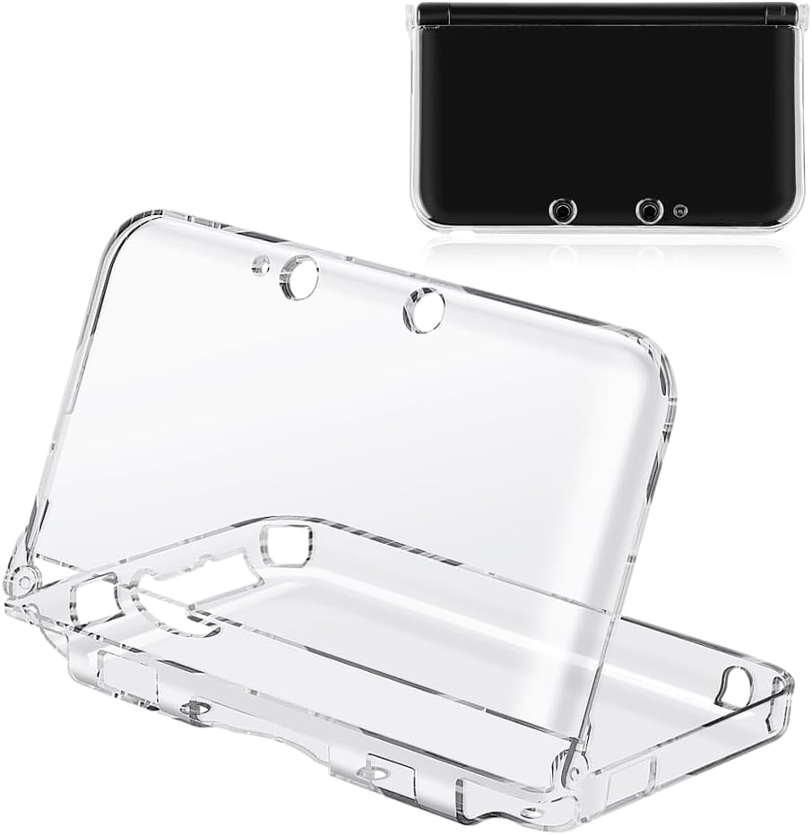 Étui TNP pour modèle 3DS XL LL coque rigide ultra transparente et cristalline sans charnière amélioré]