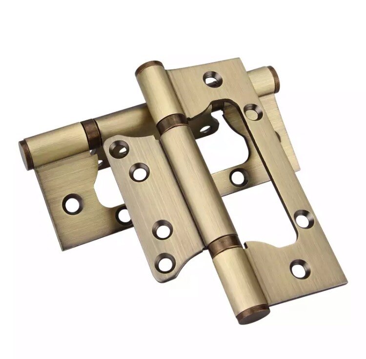 Stainless Steel 4 inch Mater Hinge Various Colours Slotted Wooden Door Bearing Hinge Hardware For Doors or Windows: Antique Brass