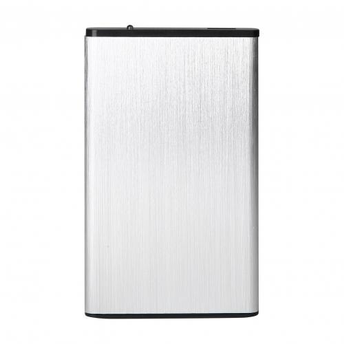 2.5 inch 5Gbps USB 3.0 SATA External Hard Drive Enclosure with Type-c Adapter 2.5inch USB 3 HDD Case: Silver